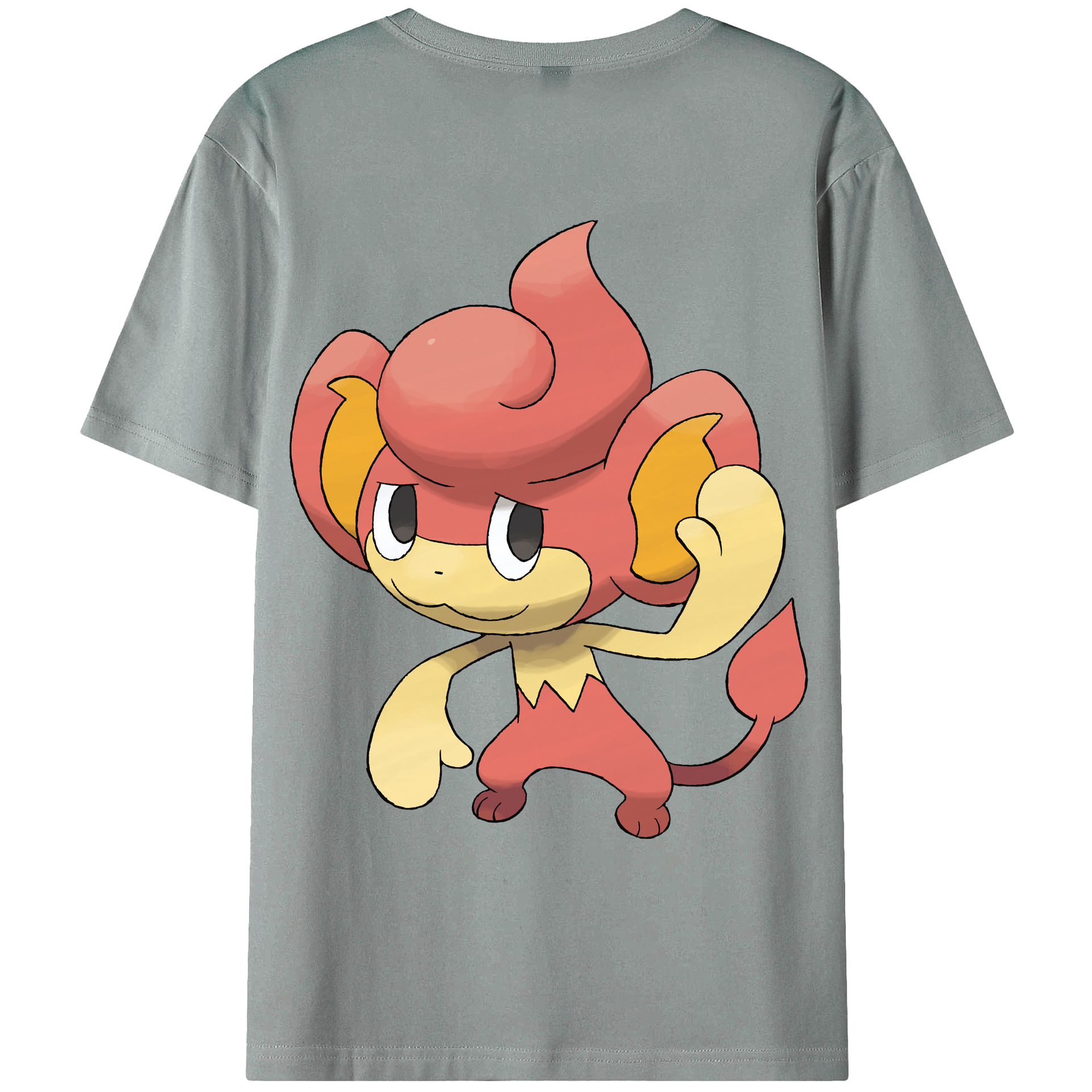 （画像用） ポケットモンスター Pokémon 綿100％ メンズ半袖Tシャツ（バックプリント） 通気性